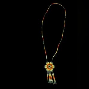 Hand beaded huichol necklace